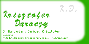 krisztofer daroczy business card