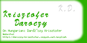 krisztofer daroczy business card